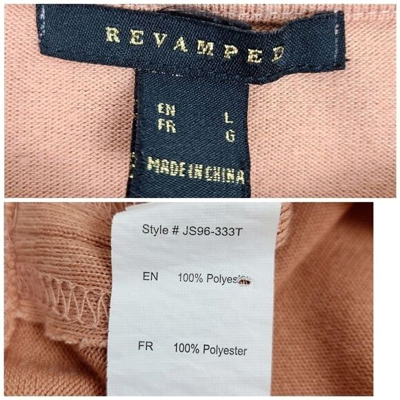 Revamped Tan Sleeveless Cropped Sweater Large - Picture 12 of 16